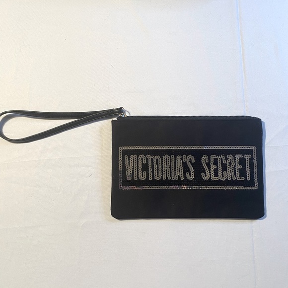 Victoria Secret silver sequin tote bag with make up bag included. NWOT - Picture 4 of 5